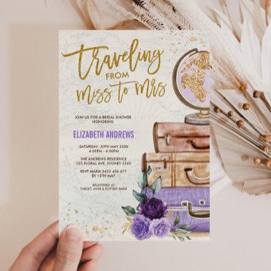 Vintage Miss to Mrs Purple Travel