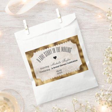 Vintage Movie Ticket Bridal Date Night Ideas Favor Bag
