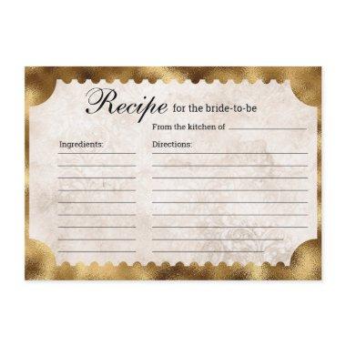 Vintage Movie Ticket  Recipe Enclosure