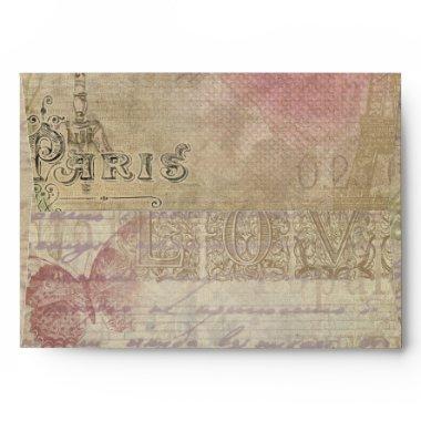 Vintage Paris Chic Wedding Invitations Envelopes