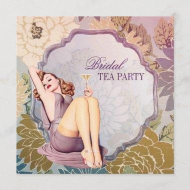 Vintage Pin Up Girl housewife Retro Bridal Shower Invitations
