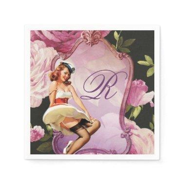 Vintage Pin Up Girl housewife Retro Bridal Shower Paper Napkins
