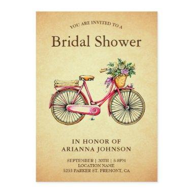 Vintage Pink Floral Bicycle