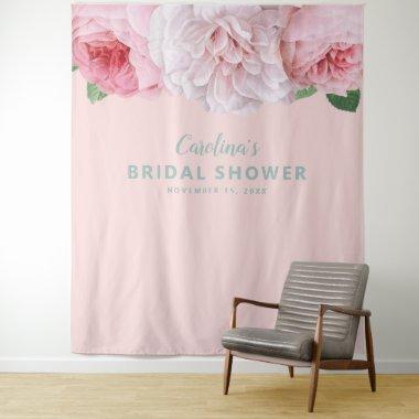Vintage Pink Floral  Backdrop Simple