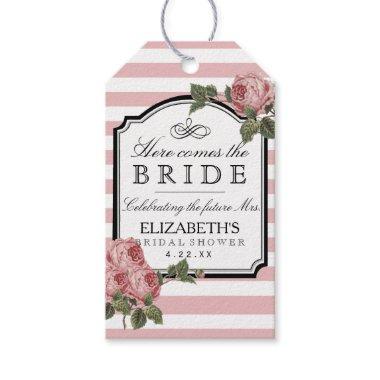 Vintage Pink Floral  Guest Favor Gift Tags