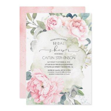 Vintage Pink Flowers and Greenery