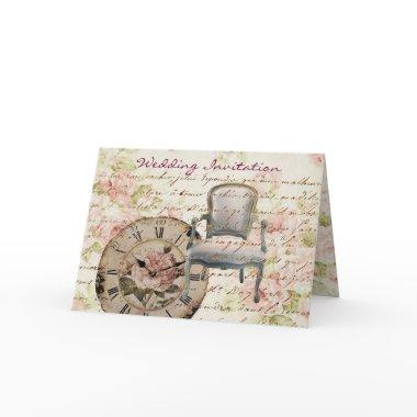 Vintage Pink Rose Floral steampunk Wedding