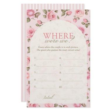 Vintage Pink Rose Where Were We  Game