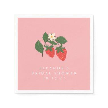 Vintage Pink Strawberry Boho  Custom Napkins