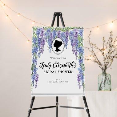 Vintage Purple Florals Regency Era Bridal Shower Foam Board