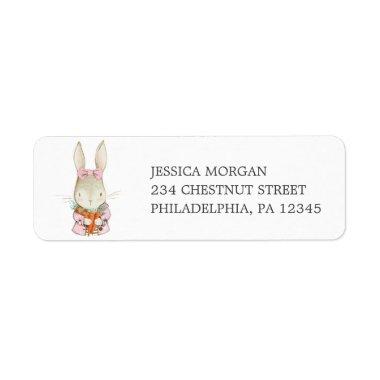 Vintage Rabbit Return Address Label