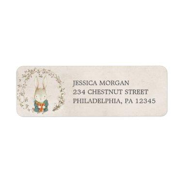 Vintage Rabbit Return Address Label