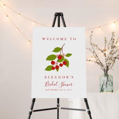 Vintage Red Cherries Custom  Welcome Foam Board