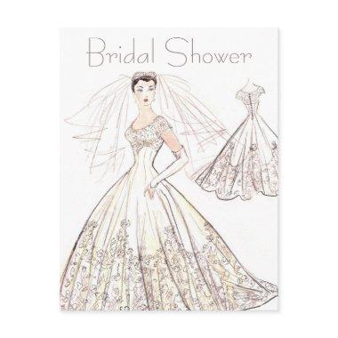Vintage Retro 1950's Bride and Gown