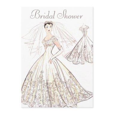 Vintage Retro 1950's Bride and Gown