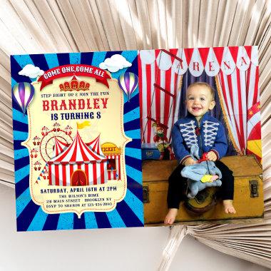 Vintage retro Circus Carnival Birthday Photo