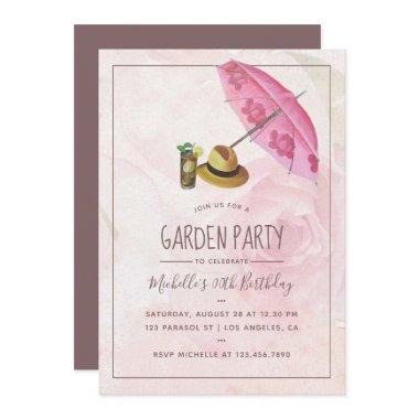 Vintage Retro Garden Party Invitations