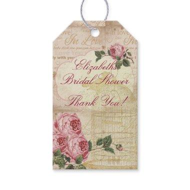 Vintage Romantic Bridal Shower Thank You Gift Tags