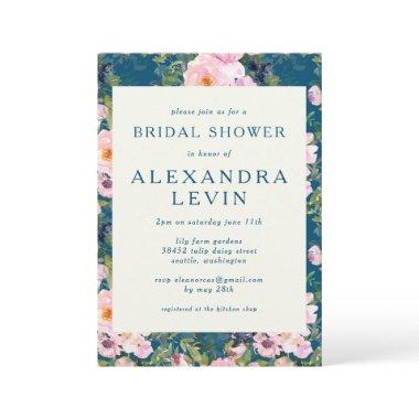 Vintage Romantic Florals in Blue