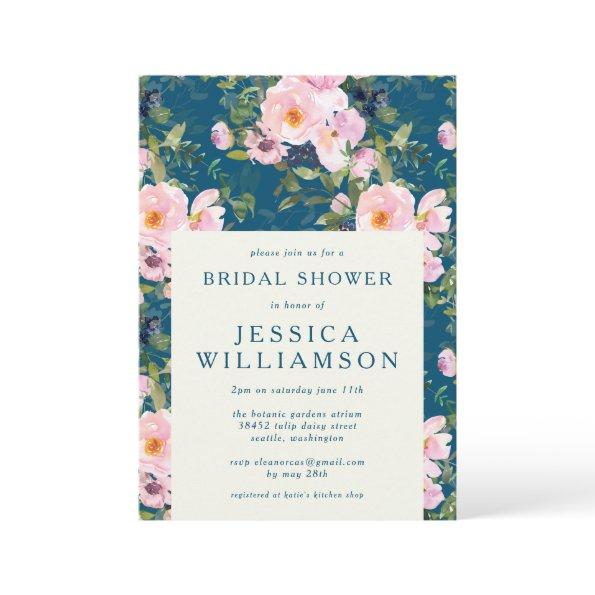 Vintage Romantic Florals in Blue