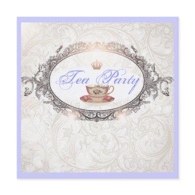 Vintage Royal Bridal Shower Tea Party Invitations