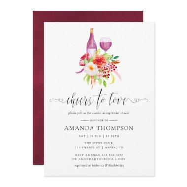 Vintage Rustic Charm Wine Tasting Bridal Shower Invitations