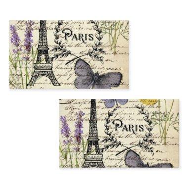 vintage rustic french eiffel tower Paris Party Note Invitations