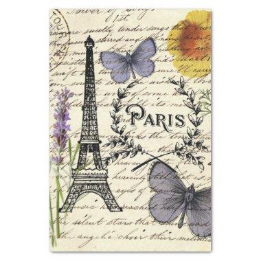 vintage rustic french eiffel tower Paris Party Tissue Paper