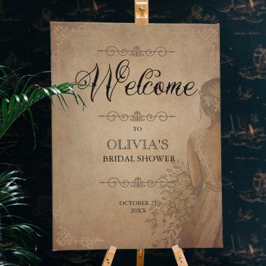 Vintage Rustic Old Parchment  Welcome Foam Board