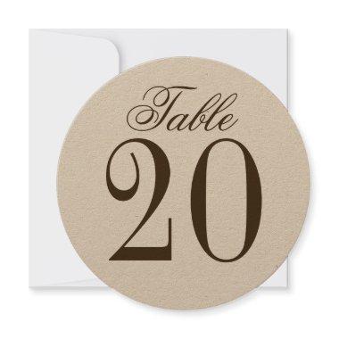 Vintage Rustic Wedding Circle Table Number