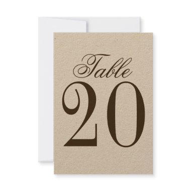 Vintage Rustic Wedding Table Number