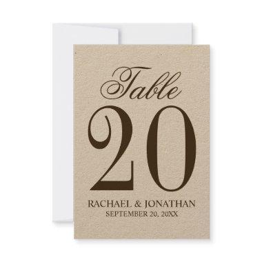 Vintage Rustic Wedding Table Number