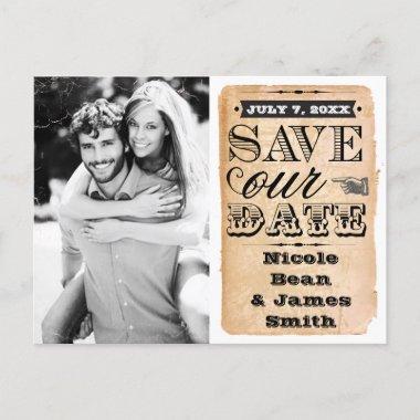 Vintage SAVE OUR DATE The Wedding Photo Invitations