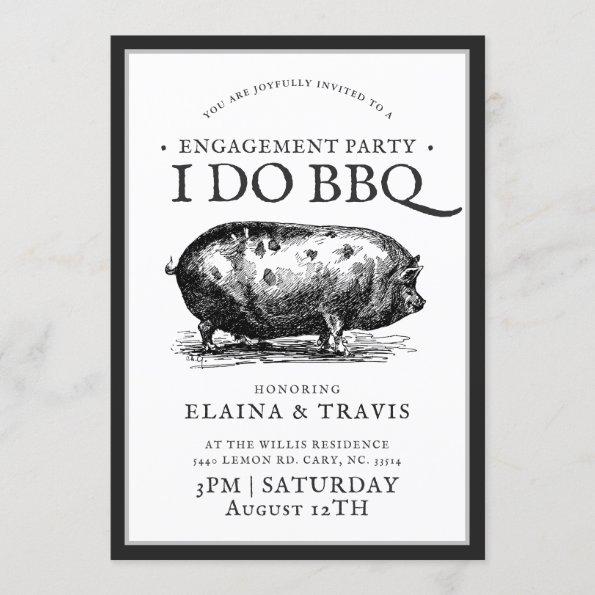Vintage Style | I Do BBQ | Engagement Party Invitations