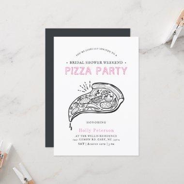 Vintage Style Pizza Party | Bridal Shower Pinks In Invitations