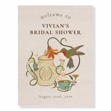 Vintage Tea Party Bridal Shower Welcome Sign