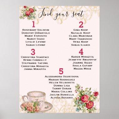 Vintage Tea Party Seating Chart