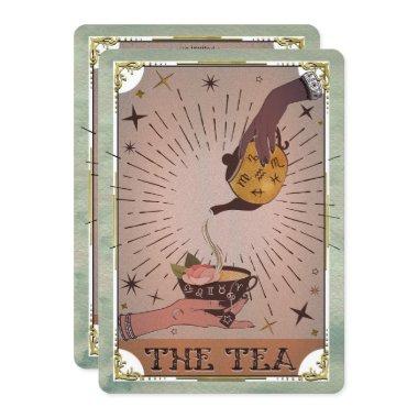 Vintage Tea & Tarot Witchy Kettle Birthday Party Invitations