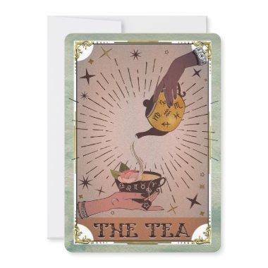 Vintage Tea Tarot Witchy Kettle Halloween Party In Invitations