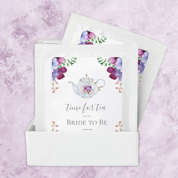 Vintage Teapot Floral  Tea Bag Drink Mix