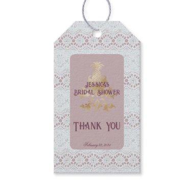Vintage Victorian Bridal Shower Burnished Lilac 2 Gift Tags