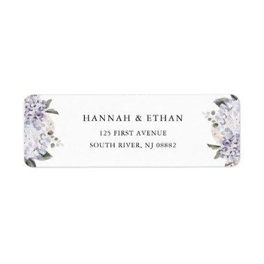 Vintage Watercolor Hydrangea Floral | Wedding Label
