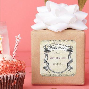 Vintage Wedding Bridal Shower Gift Tag