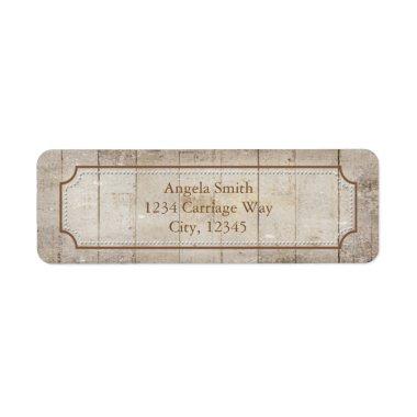 Vintage White Wood Country Rustic Wedding Label