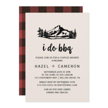 Vintage Wilderness | Buffalo Plaid I Do BBQ Invitations