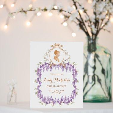 Vintage Wisteria Floral Regency  Foam Board