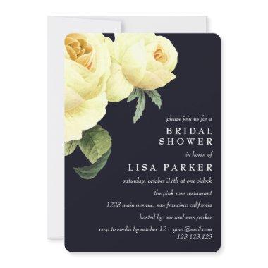 Vintage Yellow Rose Blue  Wedding