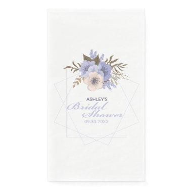 Violet Peach Pastel Geometric Roses  Paper Guest Towels
