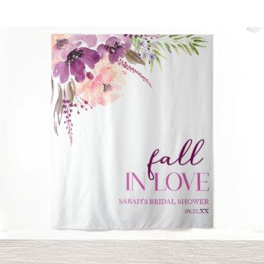 Violet Purple Floral Fall In Love  Tapestry