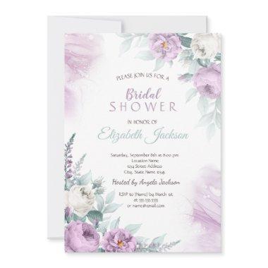 Violet Roses Polka Dots